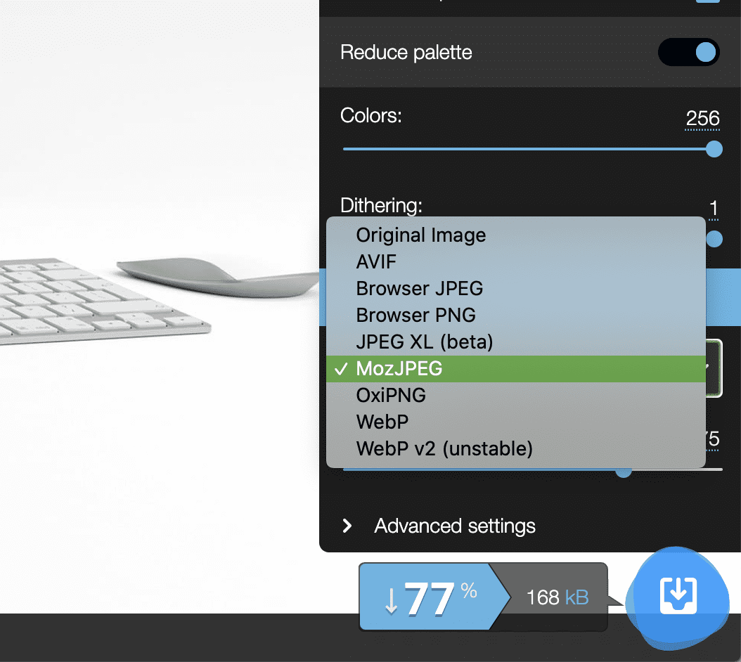 Google Squoosh 免費圖片壓縮工具!提升網站載入速度 4 squoosh 5